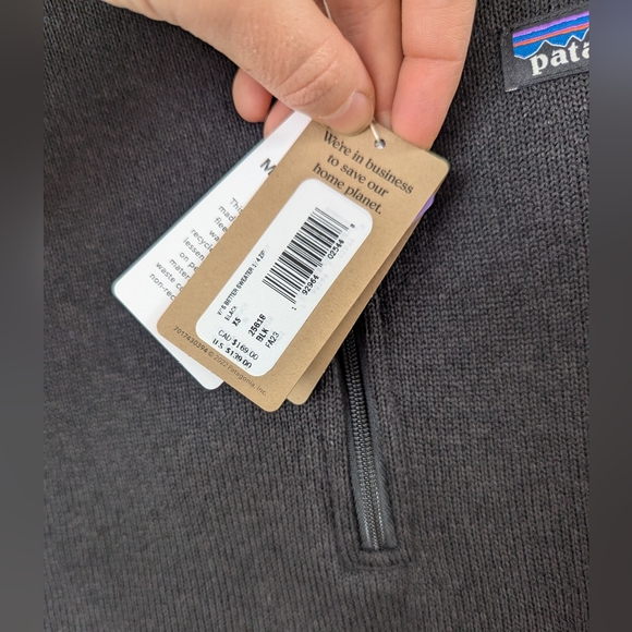 NWT! Patagonia Better Sweater 1/4 Zip, Black (SIZE XS) - Picture 14 of 15